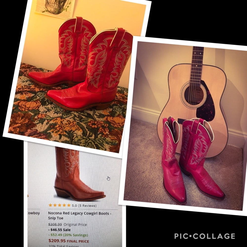 🔥⚡️Genuine Red Leather Boots ⚡️🔥